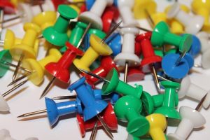 Push Pins for Organizing